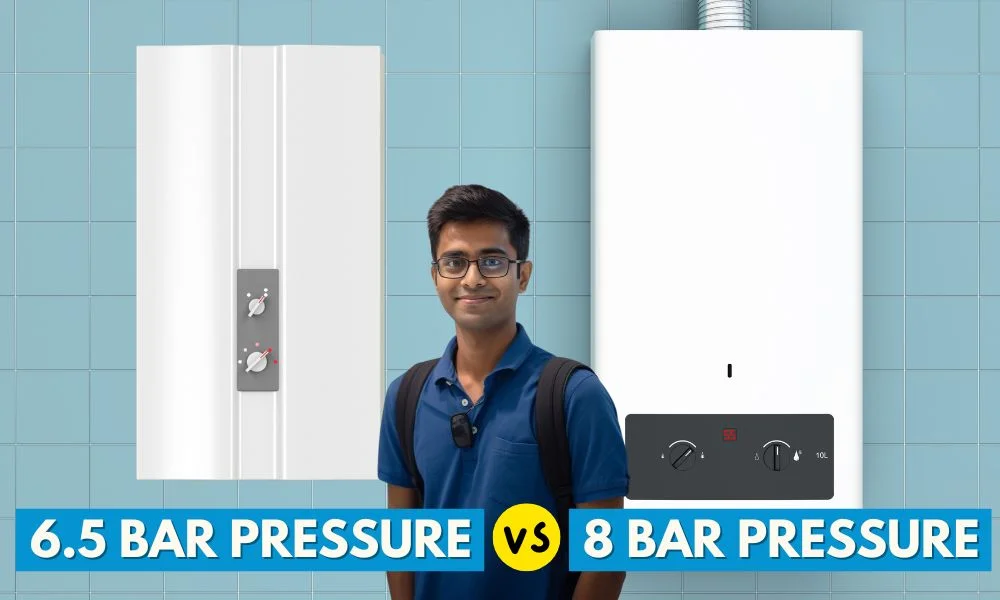 1 6.5 bar pressure geyser and 1 8 bar pressure geyser